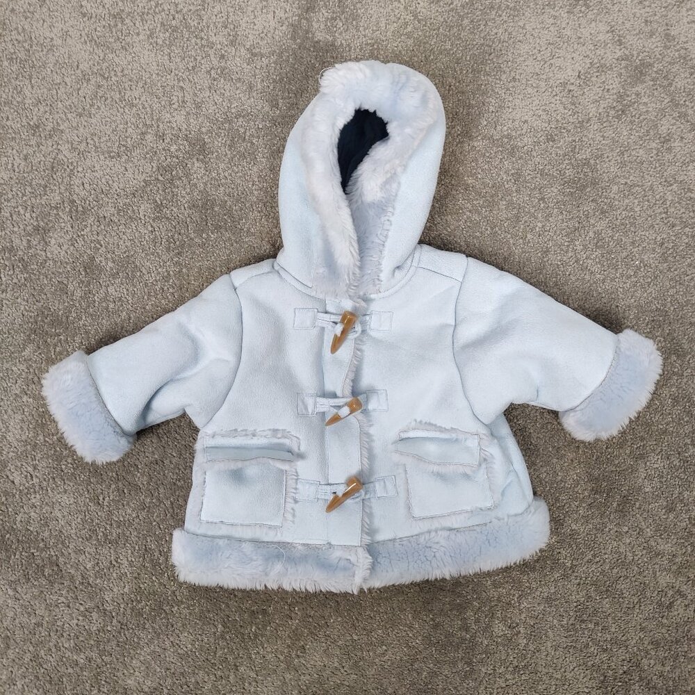The Children's Place Baby Girl Suede Coat Size 0-3 Months Winter Jacket Cute